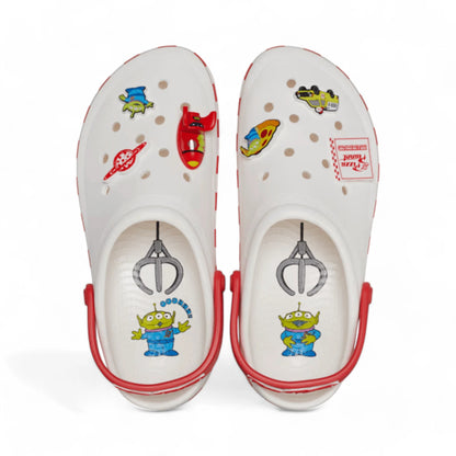 Classic Toy Story Planet Off-Court White Slippers